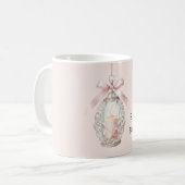 Pink Candle Bow Shine Bright Kaffeetasse (Vorderseite Links)