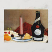 Pink Candle Henri Rousseau Still Life Postkarte (Vorderseite)