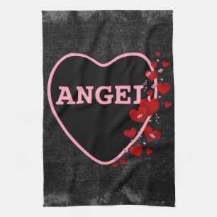 Pink Candy Angel Herz - Valentine Design 2 Küchentuch
