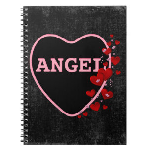 Pink Candy Angel Herz - Valentine Design 2 Notizblock