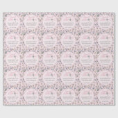 Pink Candy Baby Dusche Sweet Little One Geschenkpapier (Flach)