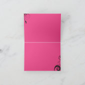 PINK CANDY Bat Mitzvah gefaltet danke Karte (Innenseite)