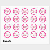 Pink Candy Cane Baby Dusche Danke Aufkleber (Blatt)