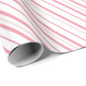 Pink Candy Cane Stripes - Small Stripes Geschenkpapier (Rolleneckpunkt)