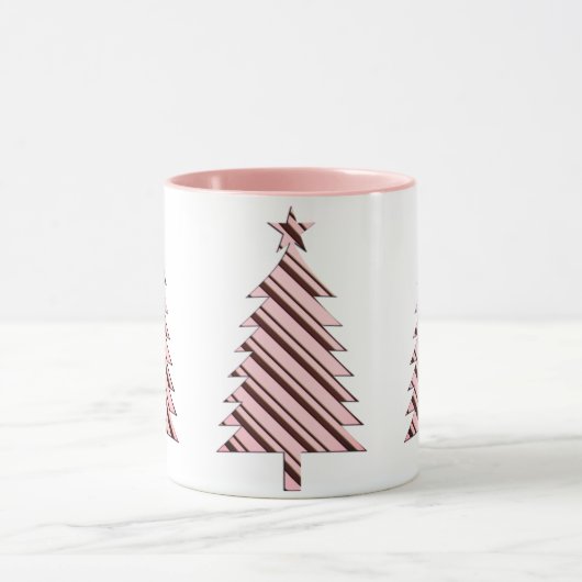 Pink Candy Cane Weihnachtsbaum Tasse (Zentrum)