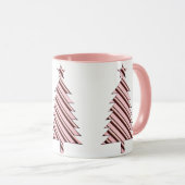 Pink Candy Cane Weihnachtsbaum Tasse (VorderseiteRechts)