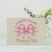 Pink Candy Cane Weihnachtsclub Weihnachten Saison (Stehend Vorderseite)