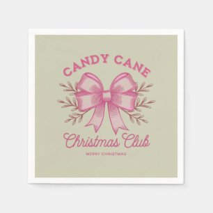 Pink Candy Cane Weihnachtsclub Weihnachten Saison Serviette