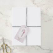 Pink Candy Cane Weihnachtsgeschenk Tag Geschenkanhänger (Mit Garn)