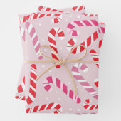 Pink Candy Cane Wrapping Paper Geschenkpapier Set (Beispiel)