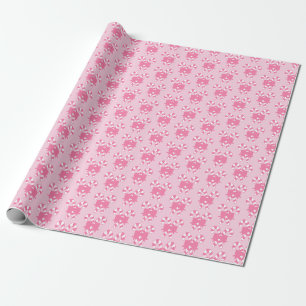 Pink Candy Canes mit Bow Geschenkpapier