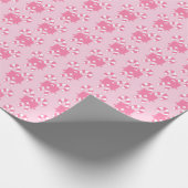 Pink Candy Canes mit Bow Geschenkpapier (Ecke)