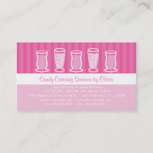 Pink Candy Catering Business Card Visitenkarte