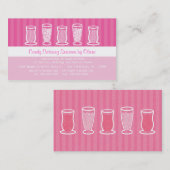 Pink Candy Catering Business Card Visitenkarte (Vorne/Hinten)