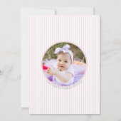 Pink Candy Erster Geburtstag Foto Einladung (Rückseite)