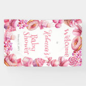 Pink Candy Frame Girl Babydusche Banner (Horizontal)