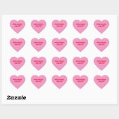 Pink Candy Heart Herz-Aufkleber (Blatt)