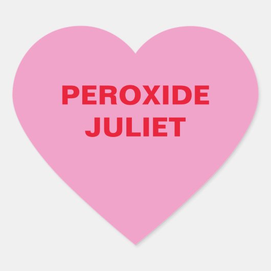 Pink Candy Heart Herz-Aufkleber (Vorderseite)