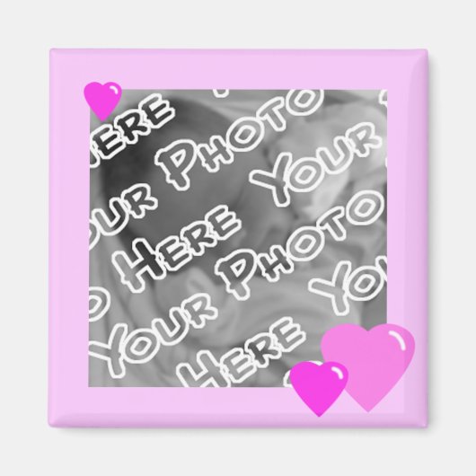 Pink Candy Hearts Magnet (Vorne)