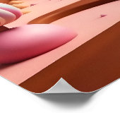 Pink Candy Land House Scene Poster (Ecke)