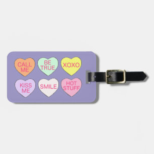 Pink Candy Pastel Hearts Valentine's Day Sweet Gepäckanhänger