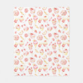 Pink Candy Pattern Fleece Blanket (Vorderseite)