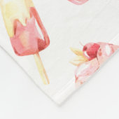 Pink Candy Pattern Fleece Blanket (Ecke)