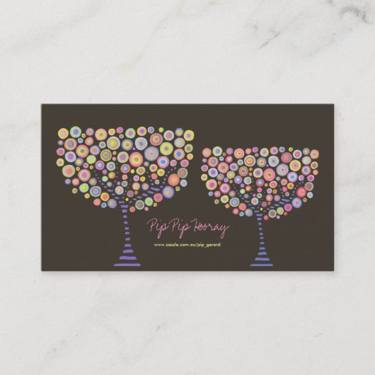 Pink Candy Retro Personal Business Visitenkarte (Vorderseite)