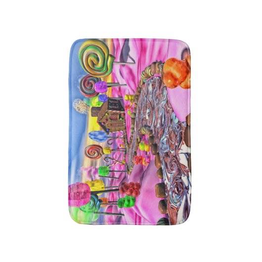 Pink Candyland Bathmat Badematte (Vorderseite Vertikal)