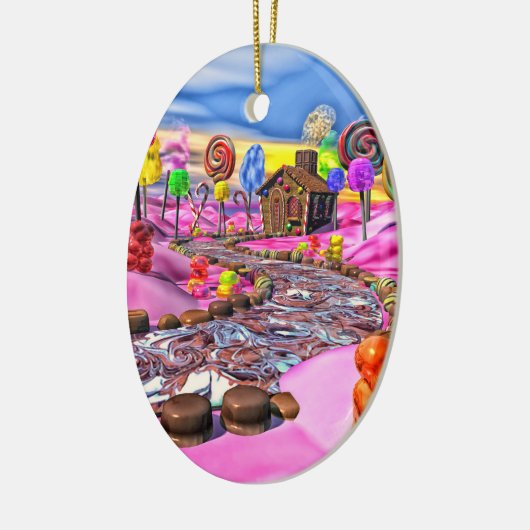 Pink Candyland Keramikornament (Links)