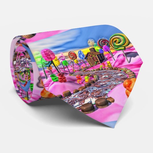 Pink Candyland Krawatte (Gerollt)