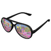 Pink Candyland Partybrille (Schrägansicht)