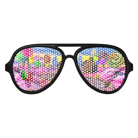 Pink Candyland Partybrille (Vorderseite)