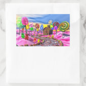 Pink Candyland Rechteckiger Aufkleber (Tasche)