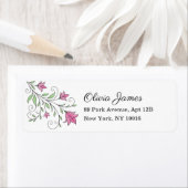Pink Canterbury Bells Brautparty Address Label (Insitu)