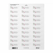 Pink Canterbury Bells Brautparty Address Label (Vorne)