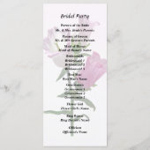 Pink Canterbury Bells Programm (Rückseite)