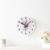 Pink Canterbury Bells Runde Wanduhr (Zuhause)