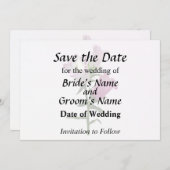 Pink Canterbury Bells Save The Date (Vorne/Hinten)