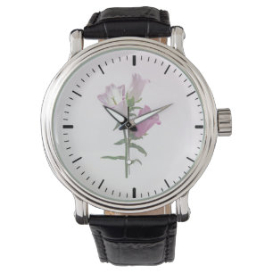 Pink Canterbury Bells Watch Armbanduhr