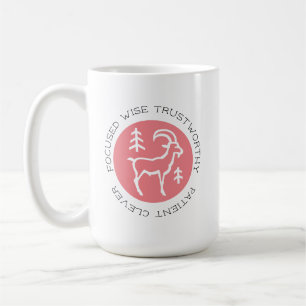 Pink Capricorn Zodiac Star Sign Persönlichkeit Kaffeetasse