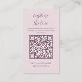 Pink | Capture the Liebe QR Code Begleitkarte (Vorderseite)
