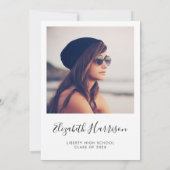 Pink Car Abschluss Drive by Partys Einladung (Rückseite)