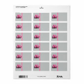 Pink Car Address Label Adressaufkleber (Vorne)