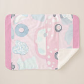 Pink car AI art Sherpadecke (Vorderseite (Horizontal))