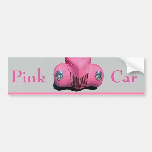 Pink Car Autoaufkleber (Vorne)