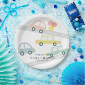 Pink Car Balloons White Girl Baby Dusche Pappteller (Party)