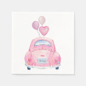 Pink Car Drive mit Babydusche Serviette (Vorderseite)