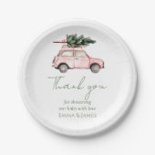 Pink Car Weihnachtskalender Weihnachtskalender Tel Pappteller (Vorderseite)