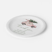 Pink Car Weihnachtskalender Weihnachtskalender Tel Pappteller (Schrägansicht)